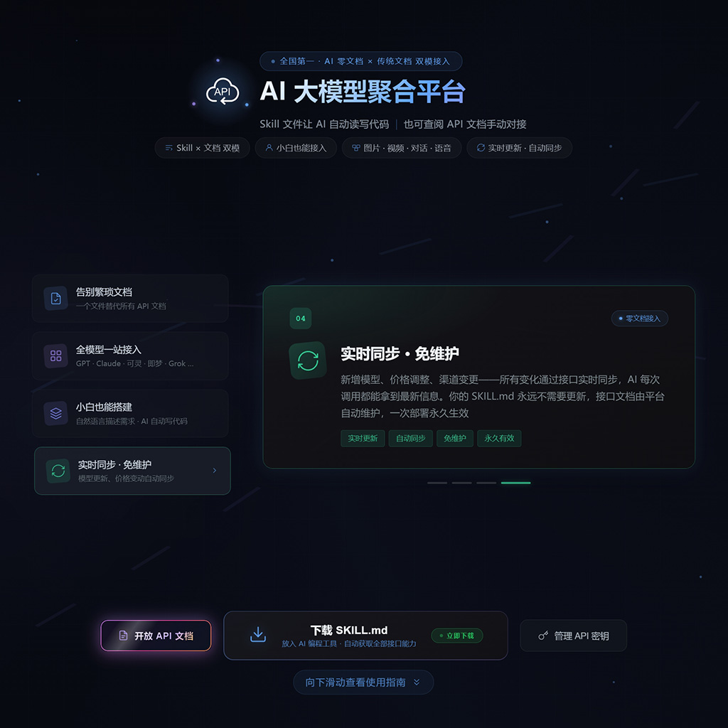 AIGC API接口开发对接面板